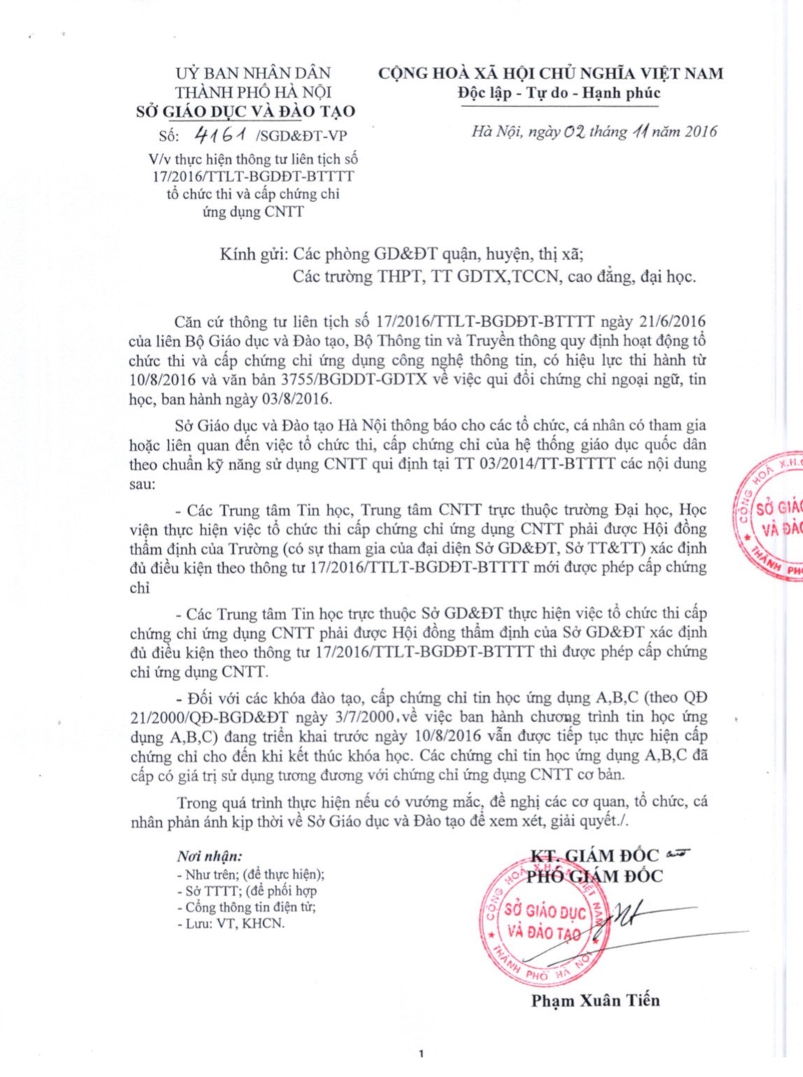 Tuyển sinh thi cấp chứng chỉ tin học chuẩn kỹ năng theo thông tư 03