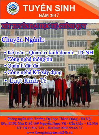 Thông báo tuyển sinh Đại học, Cao đẳng năm 2017