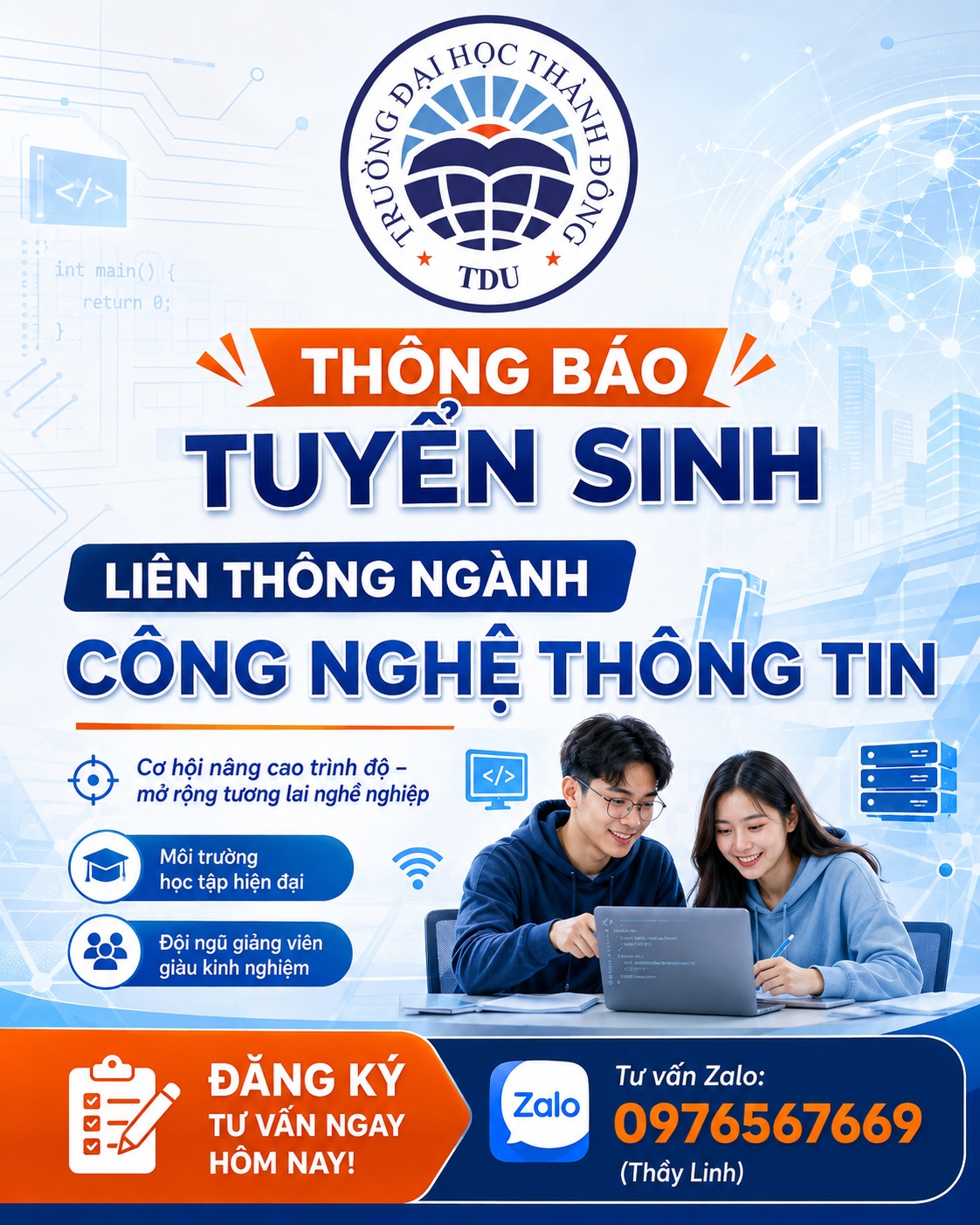 Thông báo tuyển sinh liên thông đại học ngành công nghệ thông tin